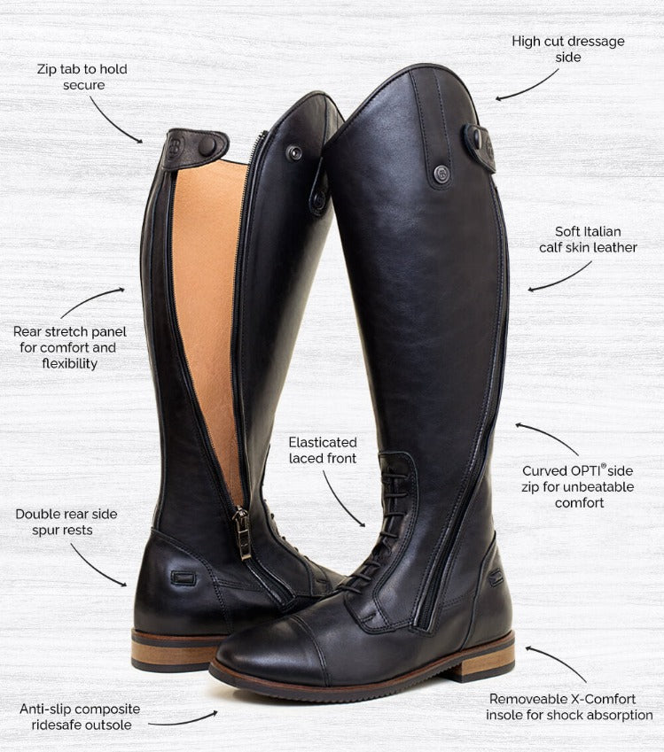 Graceland Long Riding Field Boots - Brown - Image 3