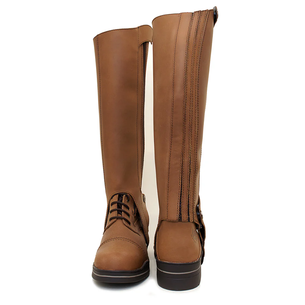 Kentucky Half-Chaps - Mocha - Second and Sample - Medium 42cm  / Wide 41cm 461b - Image 3