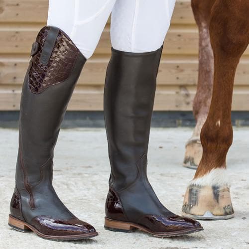 Milan Long Dress Riding Boots - Brown - Image 3