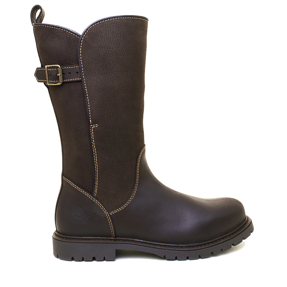 Quebec Waterproof Zip-up Wool Lined Boots - Brown - Image 3